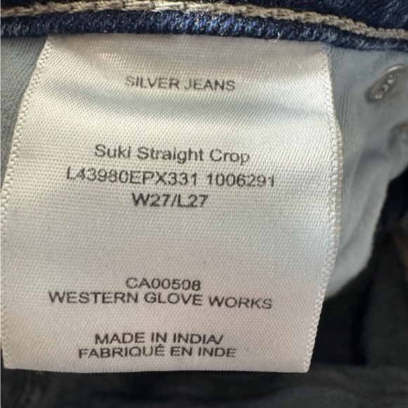 Silver Jeans Suki Straight Crop Jeans Size 27 - Picture 11 of 13